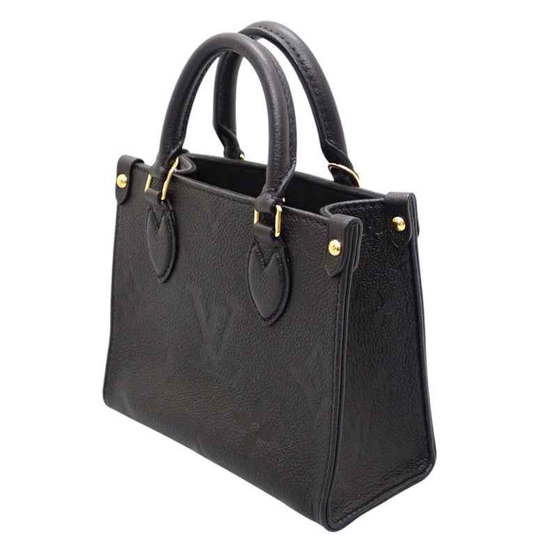 ルイヴィトン LOUIS VUITTON オンザゴーBB M46993 2WAYバッグ ハンドバッグ ショルダーバッグ モノグラムアンプラント ブラック レディース【中古】【Aランク】