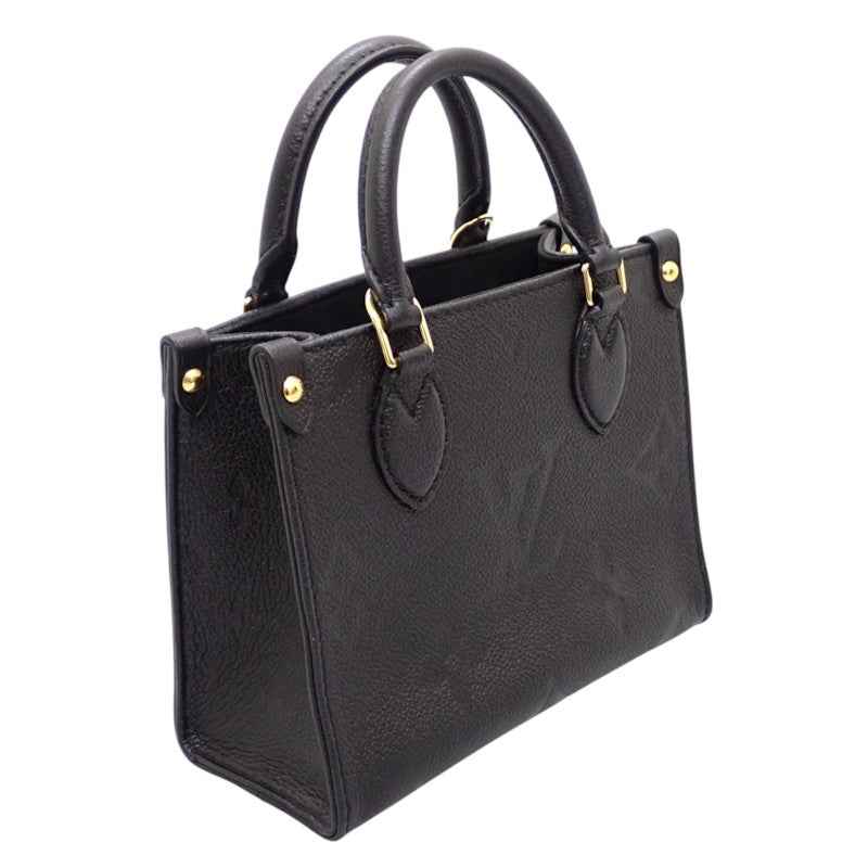 ルイヴィトン LOUIS VUITTON オンザゴーBB M46993 2WAYバッグ ハンドバッグ ショルダーバッグ モノグラムアンプラント ブラック レディース【中古】【Aランク】