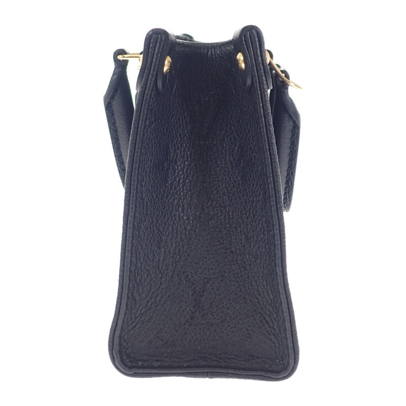 ルイヴィトン LOUIS VUITTON オンザゴーBB M46993 2WAYバッグ ハンドバッグ ショルダーバッグ モノグラムアンプラント ブラック メンズ レディース【中古】【Aランク】