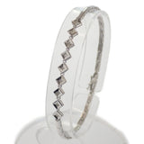 【中古】 デザイン ジュエリー ブレスレット K14ホワイトゴールド ダイヤモンド レディース【Aランク】