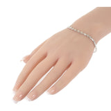 【中古】 デザイン ジュエリー ブレスレット K14ホワイトゴールド ダイヤモンド レディース【Aランク】