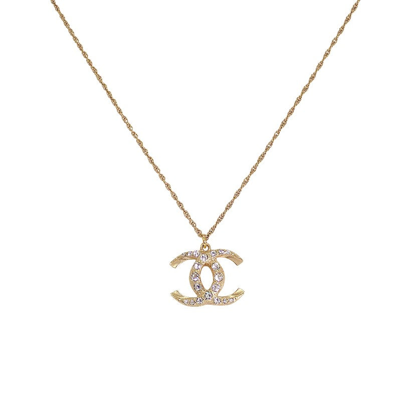 シャネル CHANEL ココマーク A99269 ネックレス メタル クリスタル ゴールド レディース メンズ【中古】【Aランク】