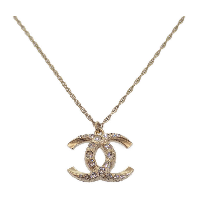 シャネル CHANEL ココマーク A99269 ネックレス メタル クリスタル ゴールド レディース メンズ【中古】【Aランク】