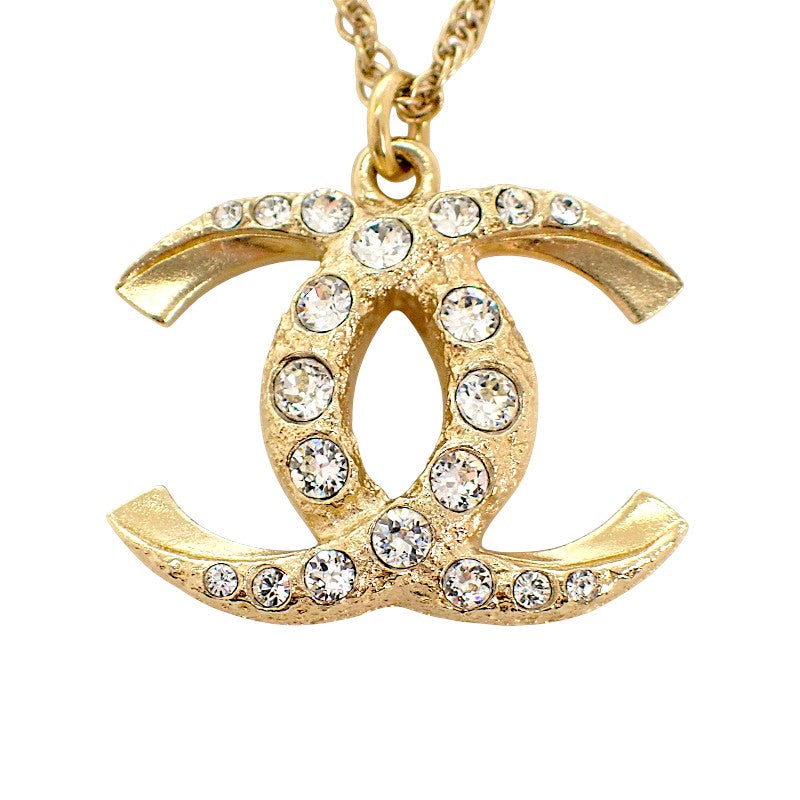 シャネル CHANEL ココマーク A99269 ネックレス メタル クリスタル ゴールド レディース メンズ【中古】【Aランク】
