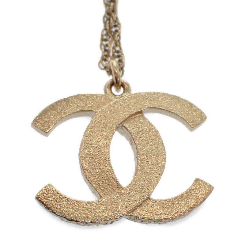 香奈兒 CHANEL COCO Mark A99269 項鍊 金屬 水晶 金色 女款 男款【中古】【A級品】