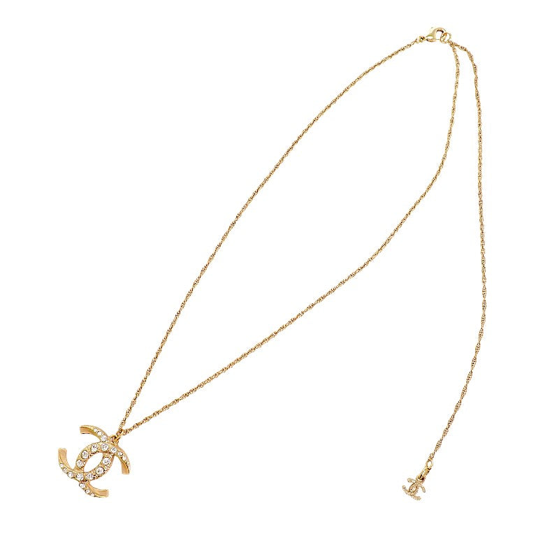 シャネル CHANEL ココマーク A99269 ネックレス メタル クリスタル ゴールド レディース メンズ【中古】【Aランク】