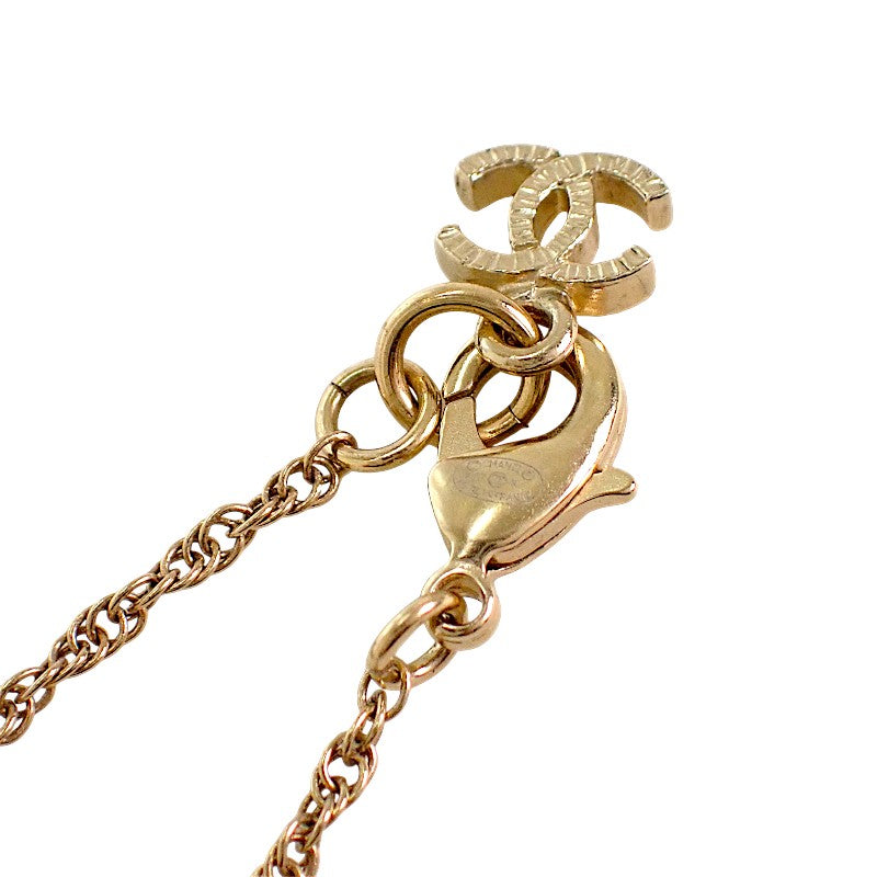 香奈兒 CHANEL COCO Mark A99269 項鍊 金屬 水晶 金色 女款 男款【中古】【A級品】