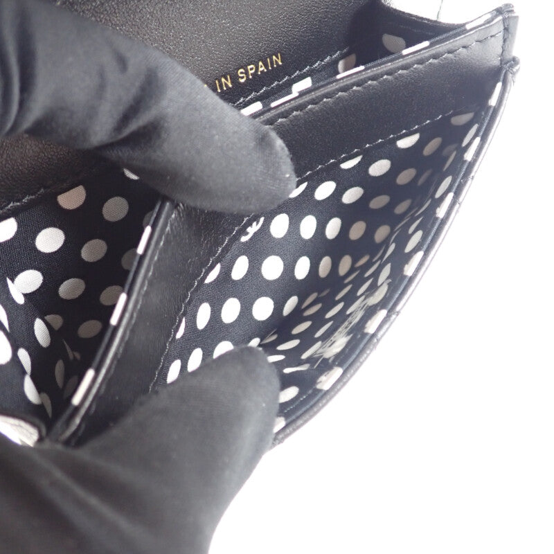 シャネル CHANEL CCパール フラット AP3813_B15723_94305 カードケース ラムスキン ブラック ゴールド金具 レディース【中古】【Aランク】