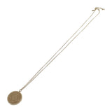 シャネル CHANEL CCコインペンダント ネックレス メタル ゴールド ベージュ レディース【中古】【ABランク】