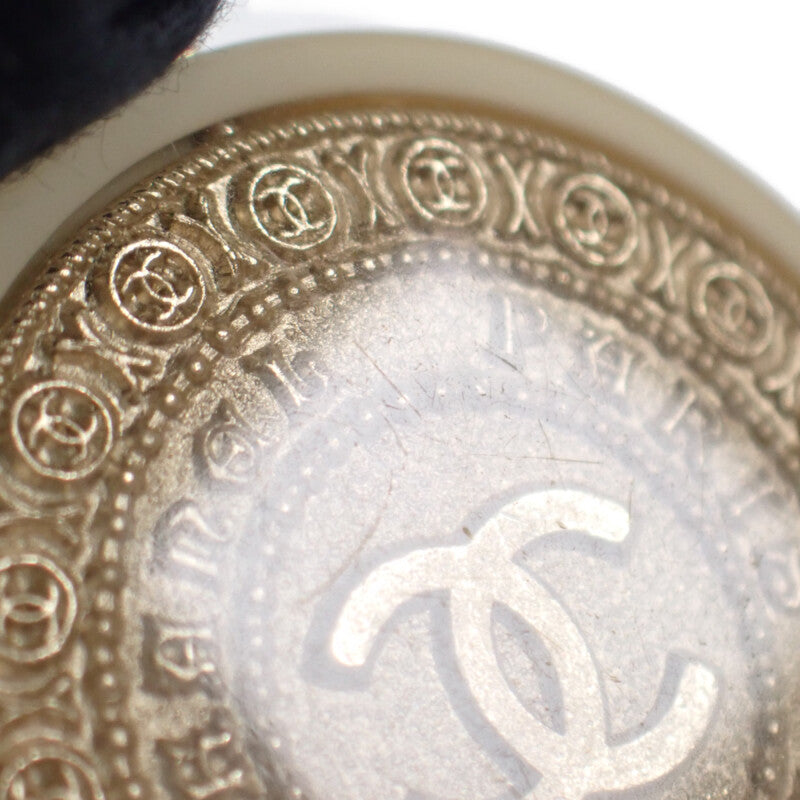 香奈兒 CHANEL CC硬幣吊墜 項鍊 金色 米色 女士【中古】【AB級】