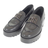 シャネル CHANEL ココマーク G45156 ローファー レザー グレー 37C レディース【中古】【Aランク】