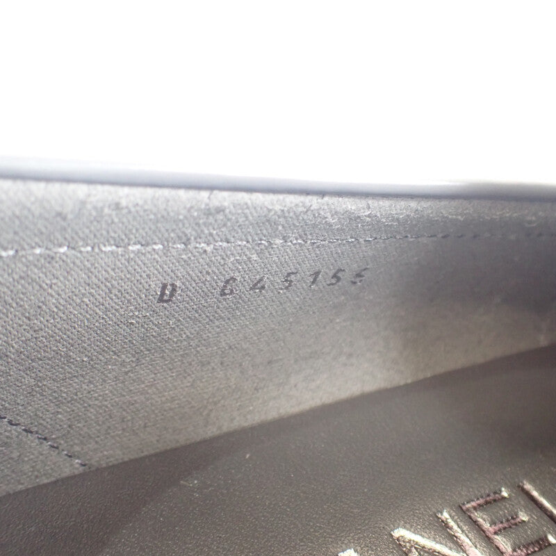 シャネル CHANEL ココマーク G45156 ローファー レザー グレー 37C レディース【中古】【Aランク】