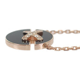 【中古】ショーメ Chaumet ジュ ドゥ リアン ハーモニー ペンダント スモールモデル 84426 ネックレス K18ピンクゴールド オニキス ダイヤモンド レディース【Aランク】