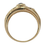 デザイン ジュエリー リング K18イエローゴールド 11号 サファイア ルビー ダイヤモンド レディース【中古】【Aランク】