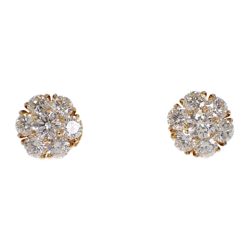 ヴァンクリーフ&アーペル Van Cleef & Arpels フルーレット VCARA48000 ピアス K18イエローゴールド ダイヤモンド レディース【中古】【Aランク】