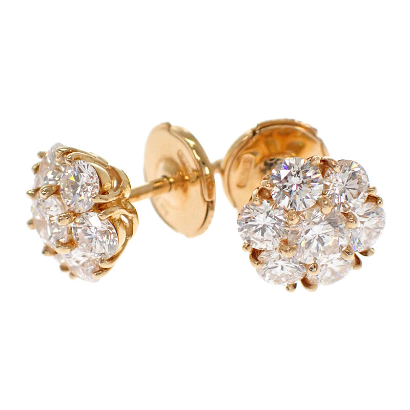 ヴァンクリーフ&アーペル Van Cleef & Arpels フルーレット VCARA48000 ピアス K18イエローゴールド ダイヤモンド レディース【中古】【Aランク】