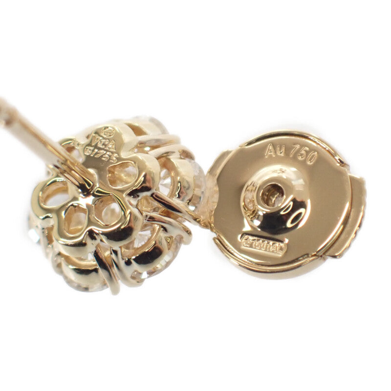 ヴァンクリーフ&アーペル Van Cleef & Arpels フルーレット VCARA48000 ピアス K18イエローゴールド ダイヤモンド レディース【中古】【Aランク】
