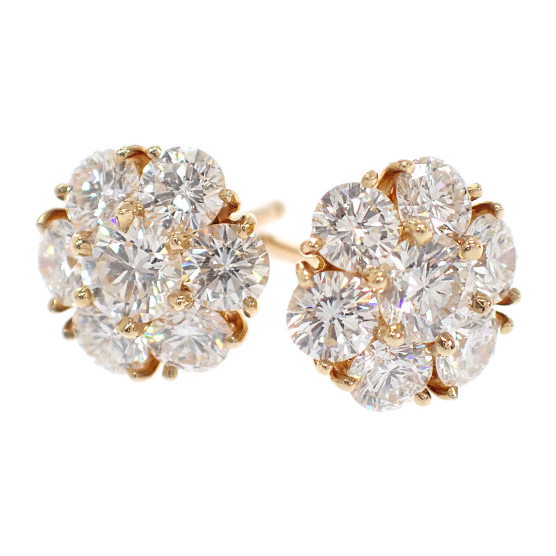 ヴァンクリーフ&アーペル Van Cleef & Arpels フルーレット VCARA48000 ピアス K18イエローゴールド ダイヤモンド レディース【中古】【Aランク】