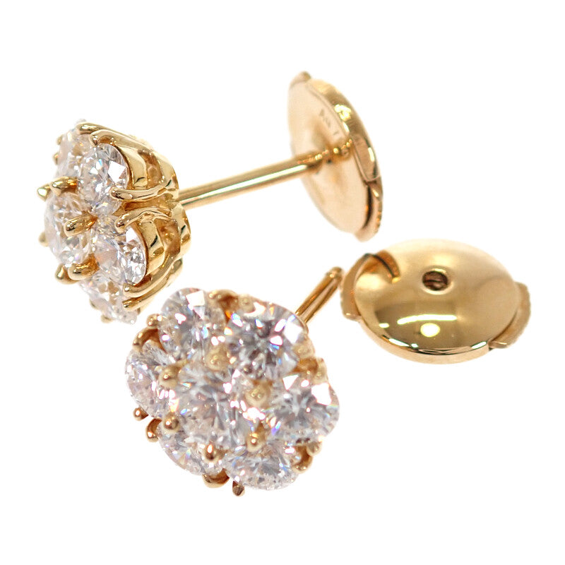 ヴァンクリーフ&アーペル Van Cleef & Arpels フルーレット VCARA48000 ピアス K18イエローゴールド ダイヤモンド レディース【中古】【Aランク】