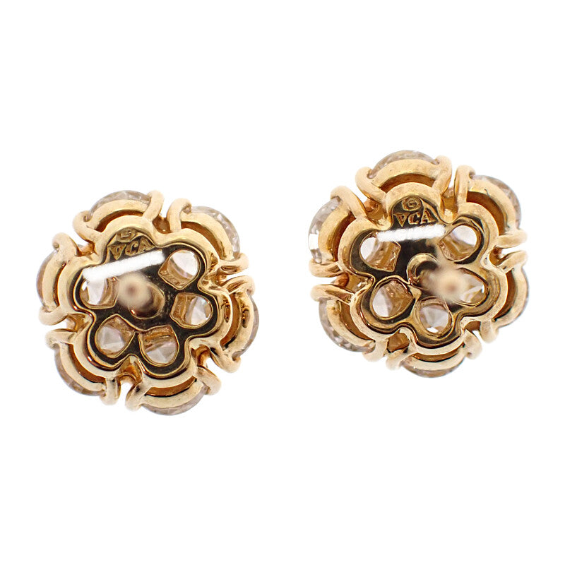 ヴァンクリーフ&アーペル Van Cleef & Arpels フルーレット VCARA48000 ピアス K18イエローゴールド ダイヤモンド レディース【中古】【Aランク】