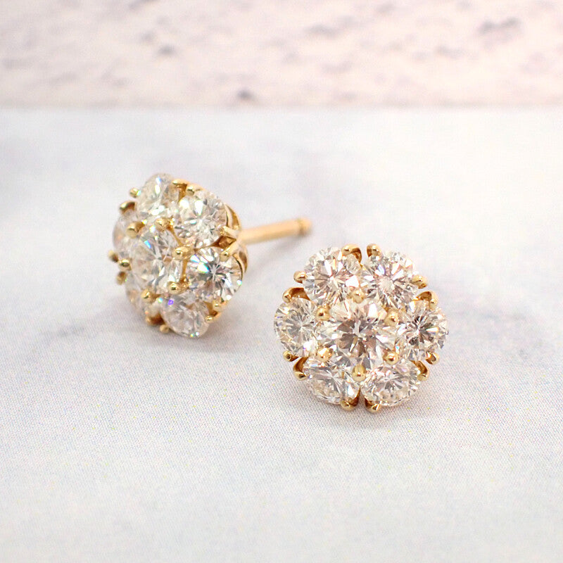 ヴァンクリーフ&アーペル Van Cleef & Arpels フルーレット VCARA48000 ピアス K18イエローゴールド ダイヤモンド レディース【中古】【Aランク】