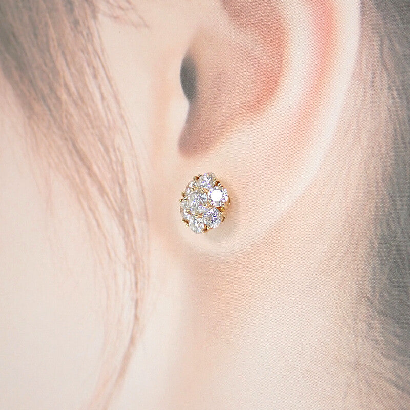 ヴァンクリーフ&アーペル Van Cleef & Arpels フルーレット VCARA48000 ピアス K18イエローゴールド ダイヤモンド レディース【中古】【Aランク】