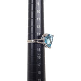 モーブッサン MAUBOUSSIN メ クラー ア トア 14号 54 リング K18ホワイトゴールド ブルートパーズ ダイヤモンド レディース【中古】【ABランク】