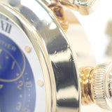 カルティエ CARTIER パシャ ムーンデイト アラーム 1990年製 正規メンテナンス済 W30011 腕時計 K18イエローゴールド クオーツ ブルー文字盤 メンズ【中古】【Aランク】