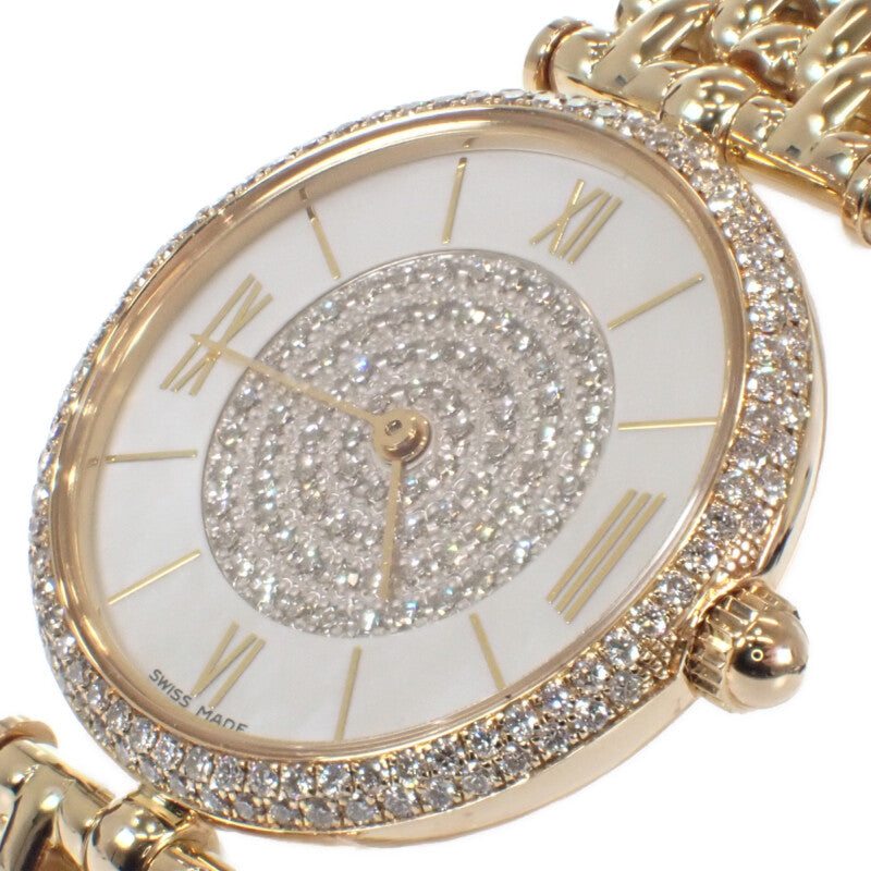ヴァンクリーフ&アーペル Van Cleef & Arpels レディ アーペル 136632 腕時計 K18イエローゴールド クオーツ ホワイトシェル文字盤 レディース【中古】【Aランク】