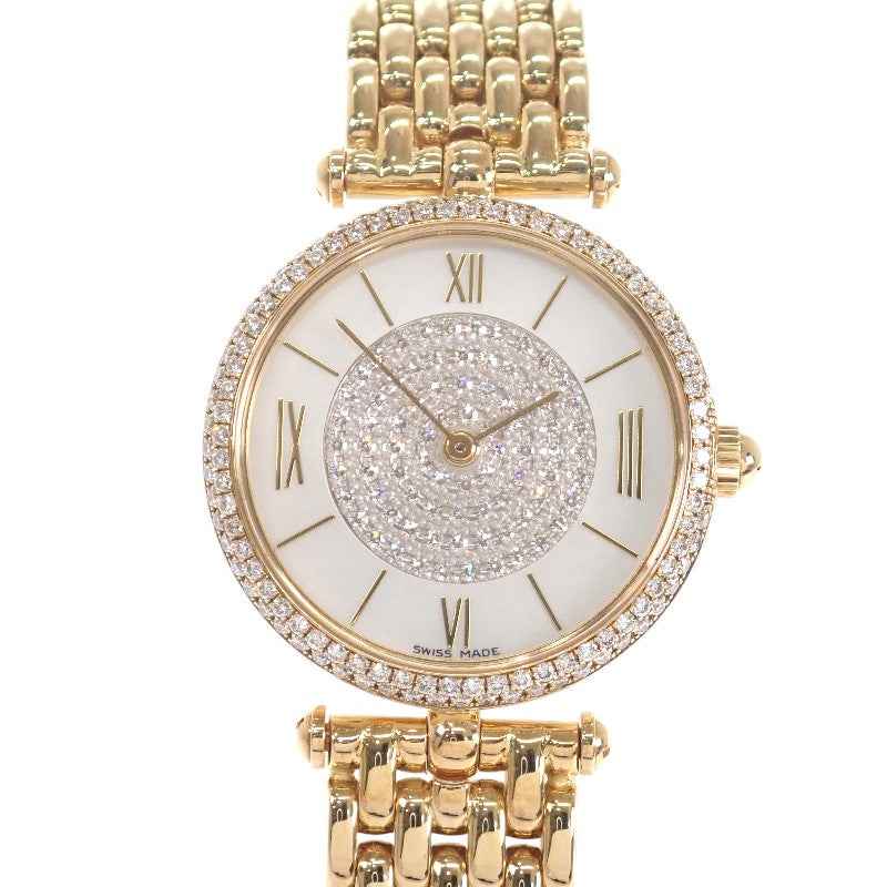 ヴァンクリーフ&アーペル Van Cleef & Arpels レディ アーペル 136632 腕時計 K18イエローゴールド ダイヤモンド クオーツ ホワイトシェル文字盤 レディース【中古】【Aランク】