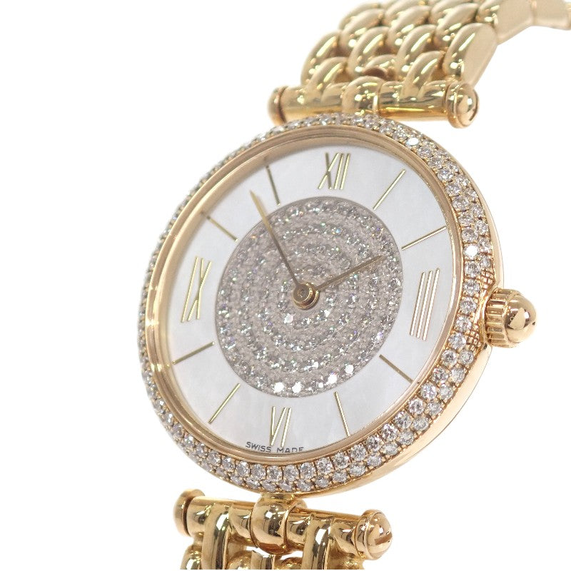 ヴァンクリーフ&アーペル Van Cleef & Arpels レディ アーペル 136632 腕時計 K18イエローゴールド ダイヤモンド クオーツ ホワイトシェル文字盤 レディース【中古】【Aランク】