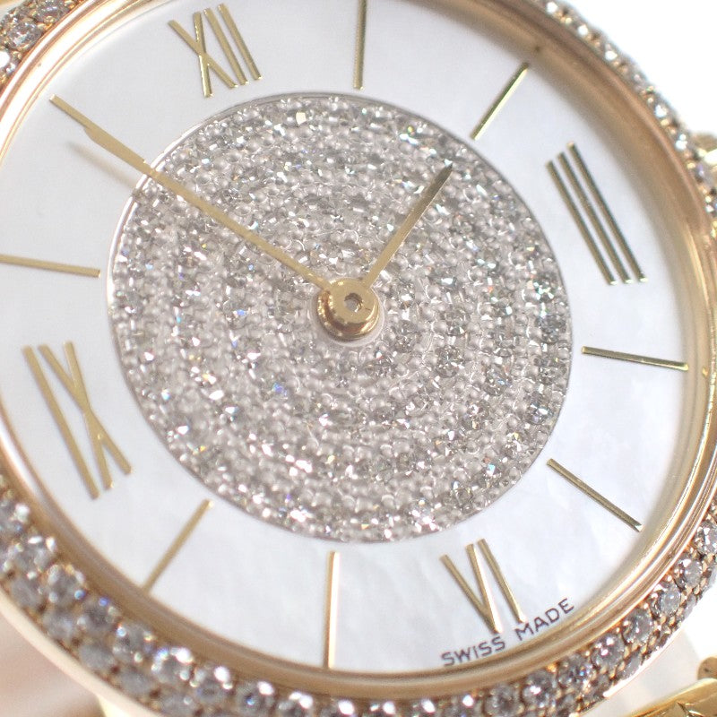 ヴァンクリーフ&アーペル Van Cleef & Arpels レディ アーペル 136632 腕時計 K18イエローゴールド ダイヤモンド クオーツ ホワイトシェル文字盤 レディース【中古】【Aランク】