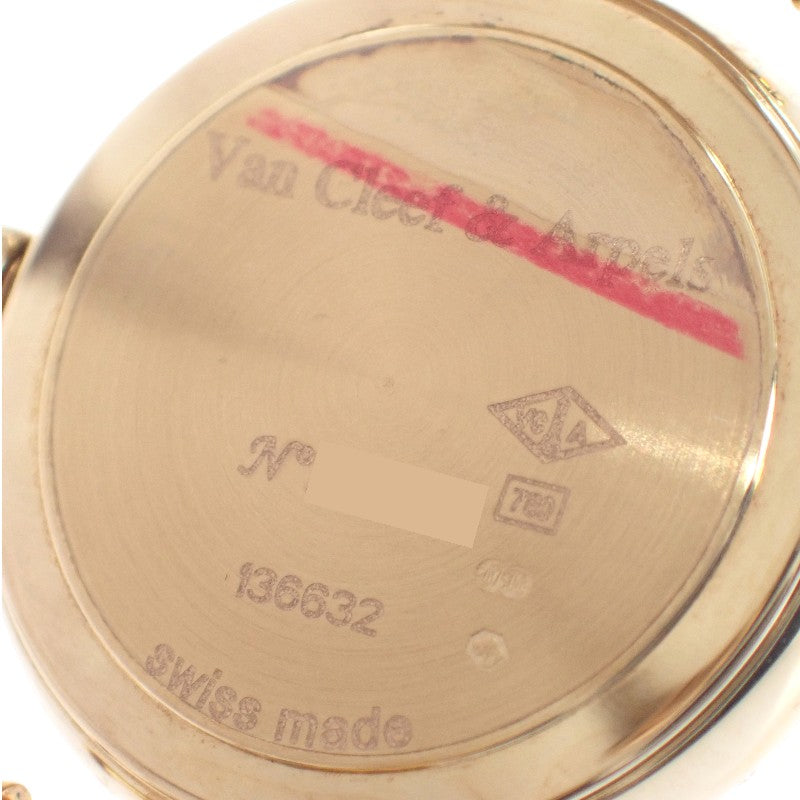 ヴァンクリーフ&アーペル Van Cleef & Arpels レディ アーペル 136632 腕時計 K18イエローゴールド ダイヤモンド クオーツ ホワイトシェル文字盤 レディース【中古】【Aランク】