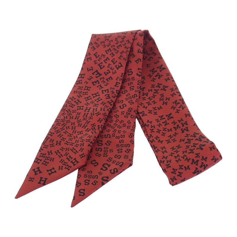 HERMES◆スカーフ/シルク/RED/総柄/レディース HERMES◇スカーフ⁄シルク⁄RED⁄総柄⁄レディース