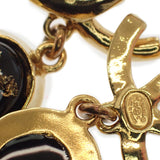 シャネル CHANEL ココマーク スウィング L23C刻印 ピアス メタル ゴールド ブラック ゴールド金具 レディース【中古】【Aランク】