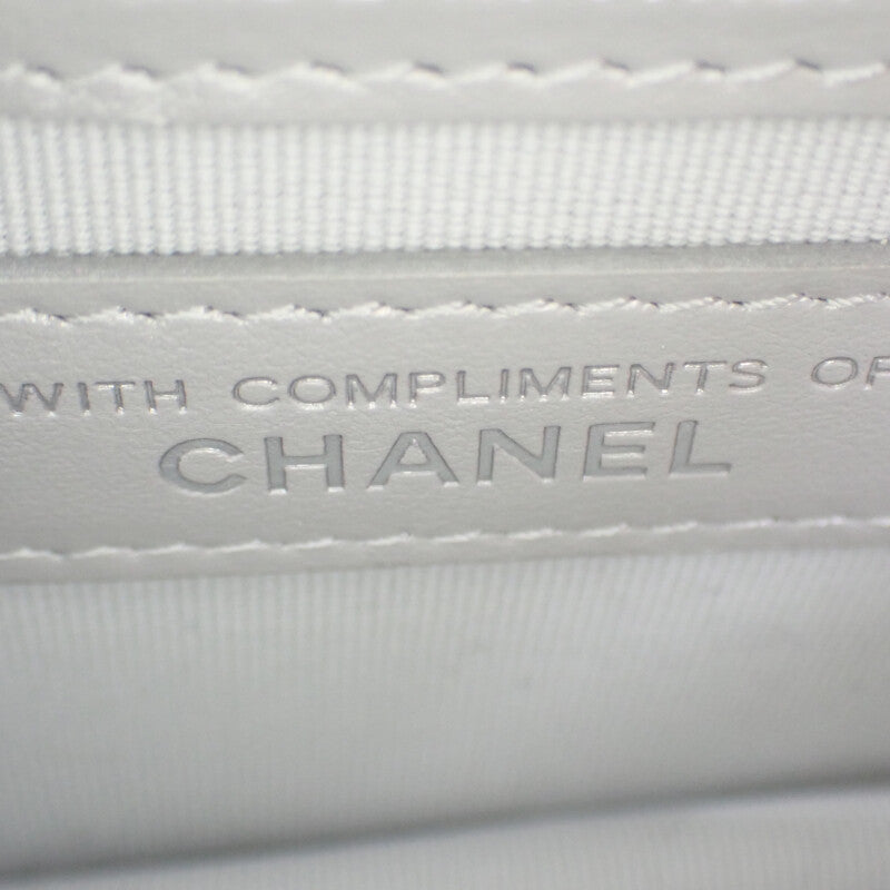 シャネル CHANEL スター チェーンベルトバッグ ミニ 2WAYバッグ ショルダーバッグ ラムスキン シルバー シルバー金具 レディース【中古】【Aランク】