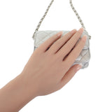 シャネル CHANEL スター チェーンベルトバッグ ミニ 2WAYバッグ ショルダーバッグ ラムスキン シルバー シルバー金具 レディース【中古】【Aランク】