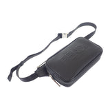 フェンディ FENDI レザーベルトバッグ 7VA605-0AMAC ボディバッグ レザー ブラック シルバー金具 メンズ【中古】【Aランク】