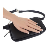 フェンディ FENDI レザーベルトバッグ 7VA605-0AMAC ボディバッグ レザー ブラック シルバー金具 メンズ【中古】【Aランク】