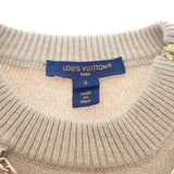 ルイヴィトン LOUIS VUITTON チェーンディテールパッチセーター S 1ABYR9 セーター カシミヤ ウール ベージュサーブル レディース【中古】【Aランク】