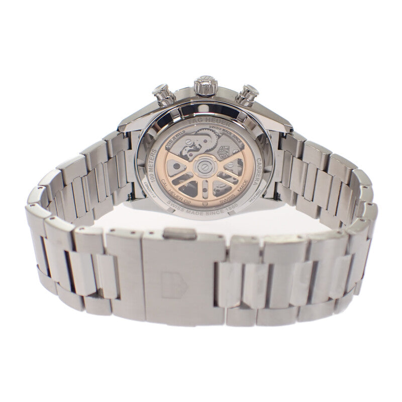 タグホイヤー TAG HEUER カレラ キャリバーホイヤー02 クロノグラフ CBN2011.BA0642 腕時計 ステンレススチール ブルー シルバー 自動巻き ブルー文字盤 メンズ【中古】【Aランク】