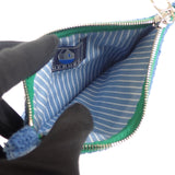 エルメス HERMES レ・カバン フラットポーチPM 自転車 H103759M02 ポーチ コットン ブルー レディース メンズ【中古】【Aランク】