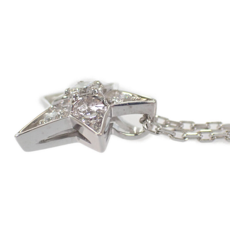 CHANEL Comète Collection Small Model J2709 Necklace K18 White Gold Diamond Ladies【Used】【A Rank】