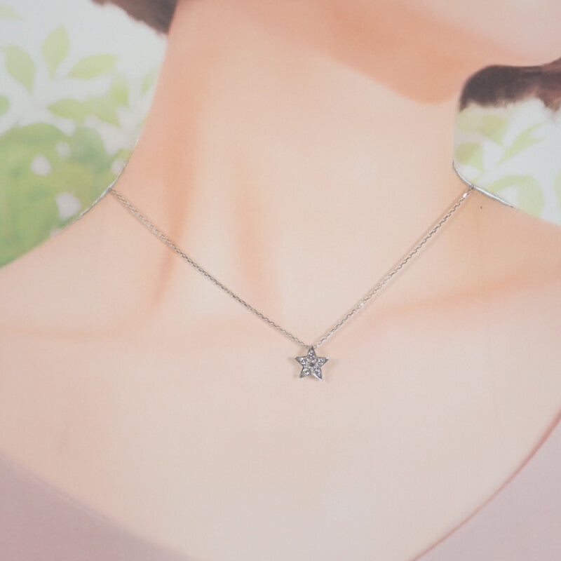 シャネル CHANEL コメット コレクション スモールモデル J2709 ネックレス K18ホワイトゴールド ダイヤモンド レディース【中古】【Aランク】