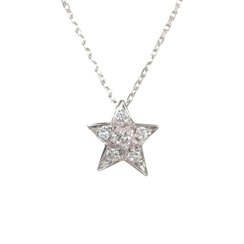 CHANEL Comète Collection Small Model J2709 Necklace K18 White Gold Diamond Ladies【Used】【A Rank】