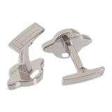 エルメス HERMES プラネットH カフリンクス カフス メタル シルバー ブラック メンズ【中古】【Aランク】