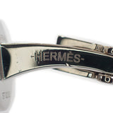 エルメス HERMES プラネットH カフリンクス カフス メタル シルバー ブラック メンズ【中古】【Aランク】
