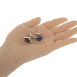 エルメス HERMES プラネットH カフリンクス カフス メタル シルバー ブラック メンズ【中古】【Aランク】