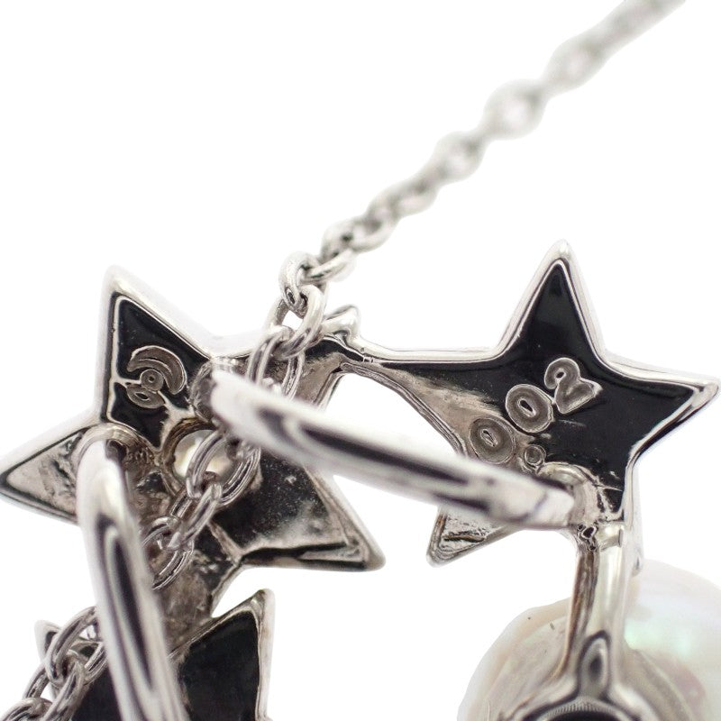 タサキ TASAKI パールペンダント ネックレス K18ホワイトゴールド アコヤ真珠 ダイヤモンド レディース【中古】【Aランク】