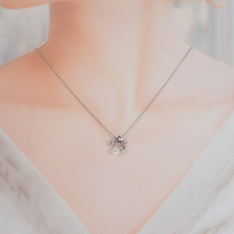 タサキ TASAKI パールペンダント ネックレス K18ホワイトゴールド アコヤ真珠 ダイヤモンド レディース【中古】【Aランク】
